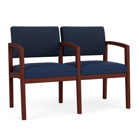 Lesro Lenox 2 Seat Tandem Seating W/ Arm, 44 in W 26 in L 31.5 in H LW2103